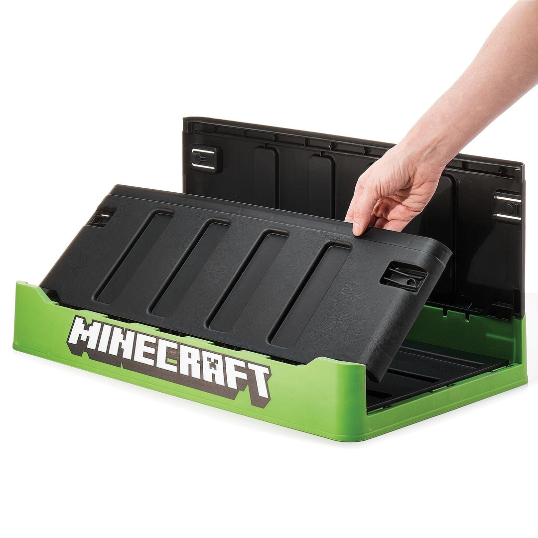 Minecraft Storage Chair Official Minecraft Bedroom Storage Box with folding chair | Numskull USA