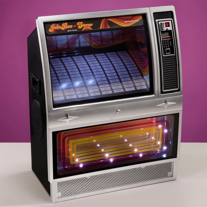 Quarter Arcades Retro Bluetooth Mini Jukebox Speaker - Stereo 70’S Edition