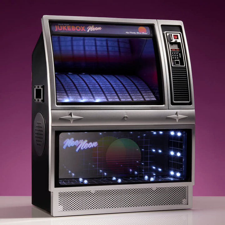 Quarter Arcades Retro Bluetooth Mini Jukebox Speaker - Neon 80’S Edition