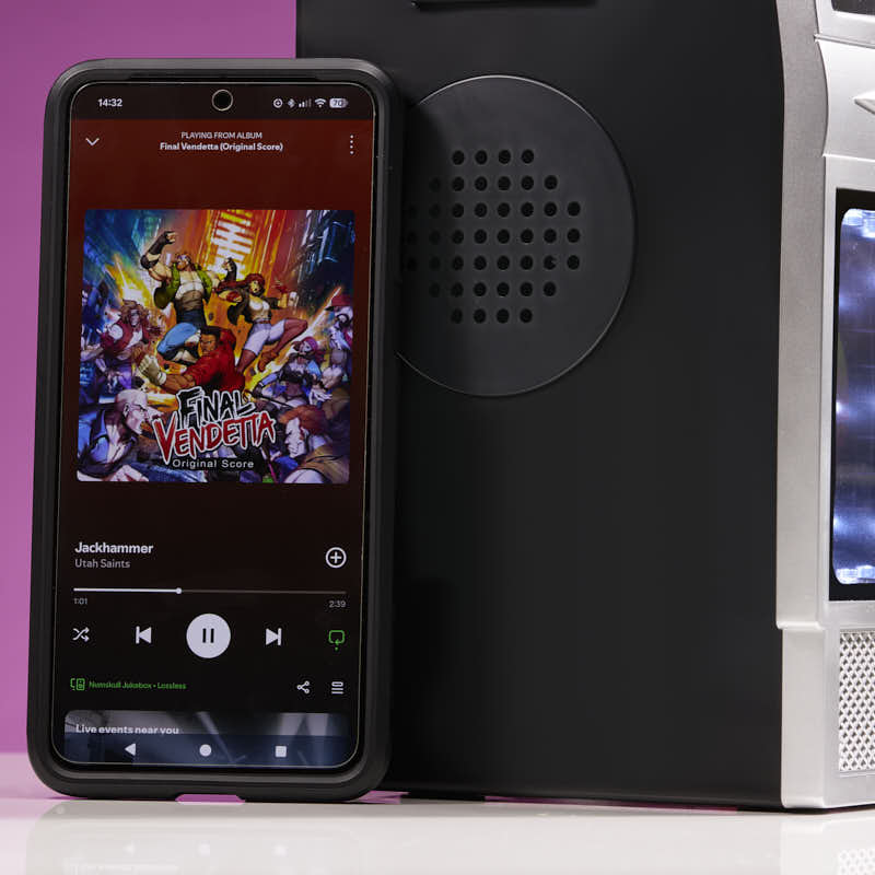 Quarter Arcades Retro Bluetooth Mini Jukebox Speaker - Neon 80’S Edition