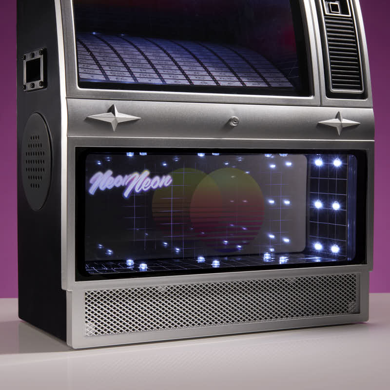 Quarter Arcades Retro Bluetooth Mini Jukebox Speaker - Neon 80’S Edition